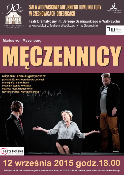 Plakat wydarzenia „Męczennicy”.