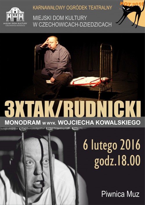 Plakat wydarzenia „3xTak/Rudnicki.”.