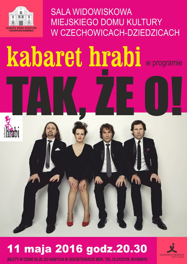 Plakat wydarzenia „Kabaret Hrabi”.
