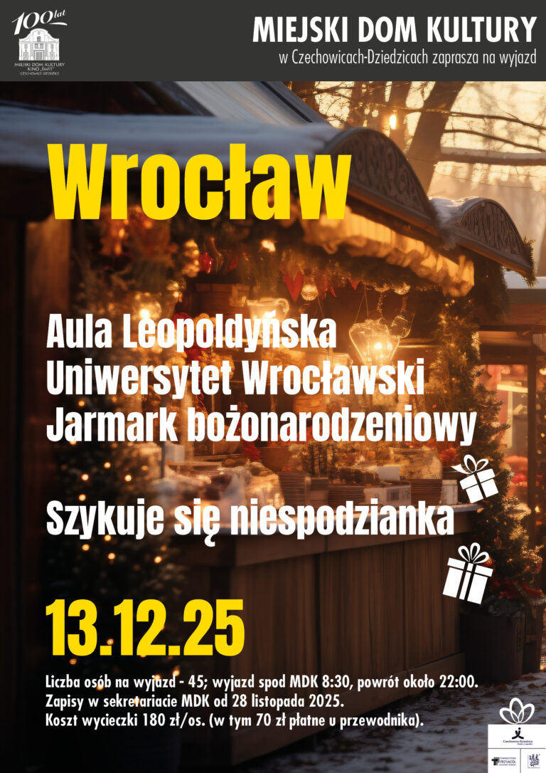 Plakat wydarzenia „Wycieczka - WROCŁAW”.
