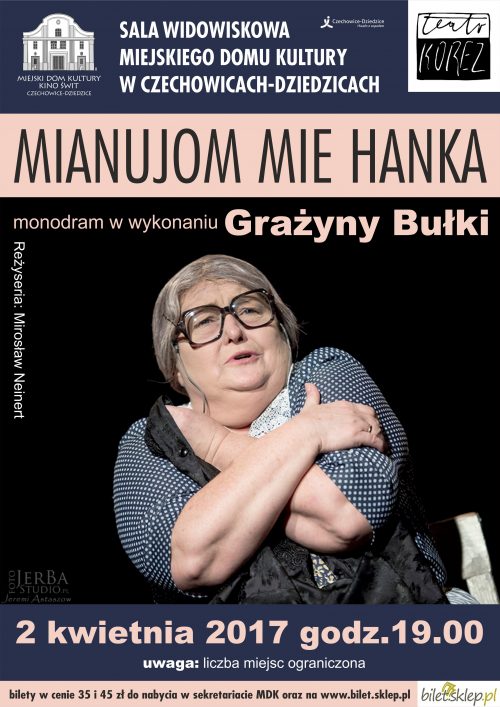 Plakat wydarzenia „Mianujom mie Hanka”.