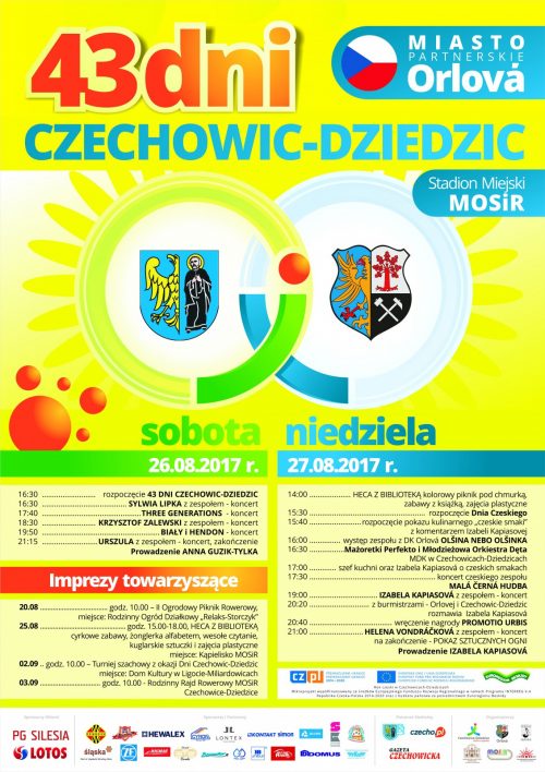 Plakat wydarzenia „43. Dni Czechowic-Dziedzic”.