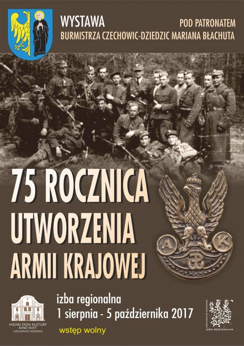Plakat wydarzenia „Wystawa w Izbie Regionalnej”.