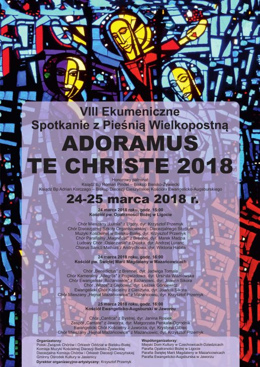 Plakat wydarzenia „VIII Ekumeniczne Spotkania z Pieśnią Wielkopostną”.