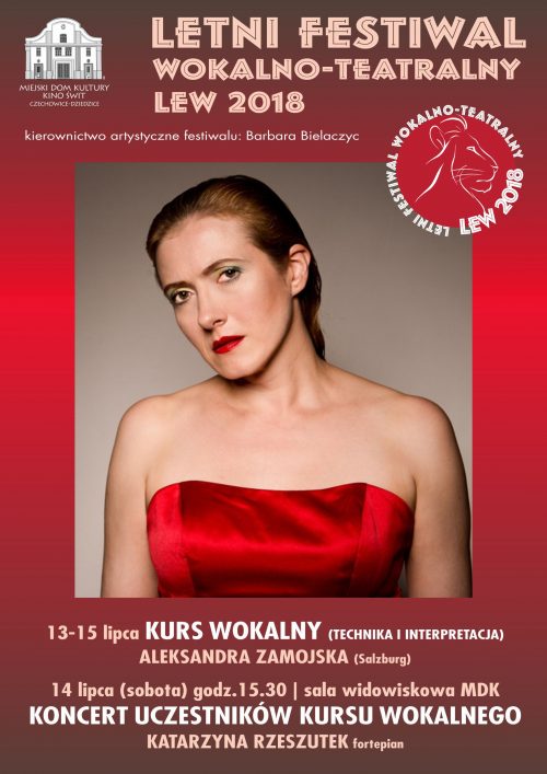 Plakat wydarzenia „Kurs wokalny i koncert”.