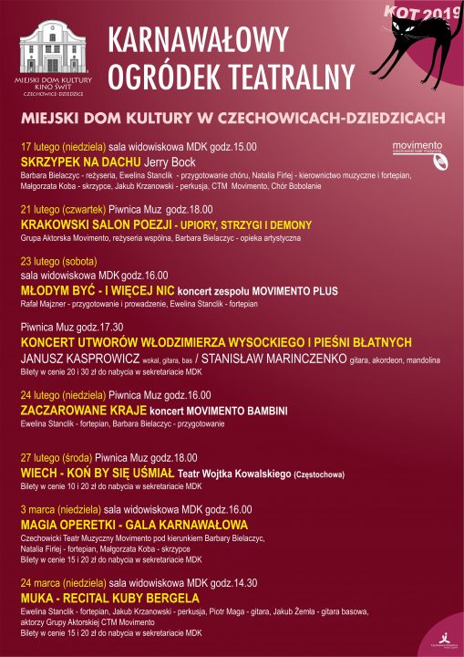 Plakat wydarzenia „KOT 2019”.