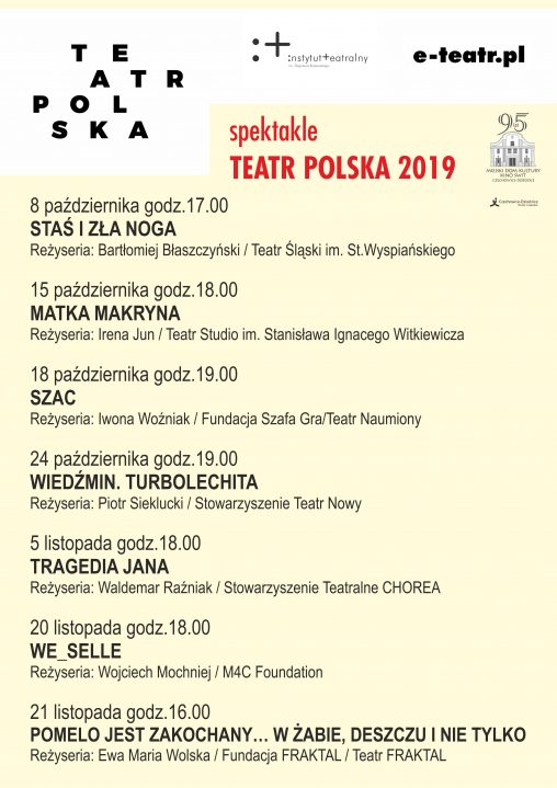 Plakat wydarzenia „Teatr Polska”.