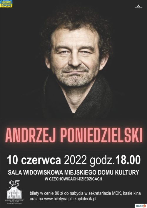 Plakat wydarzenia „Andrzej Poniedzielski - zmiana terminu”.