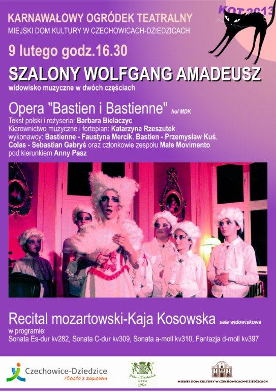 Plakat wydarzenia „Karnawałowy Ogródek Teatralny”.