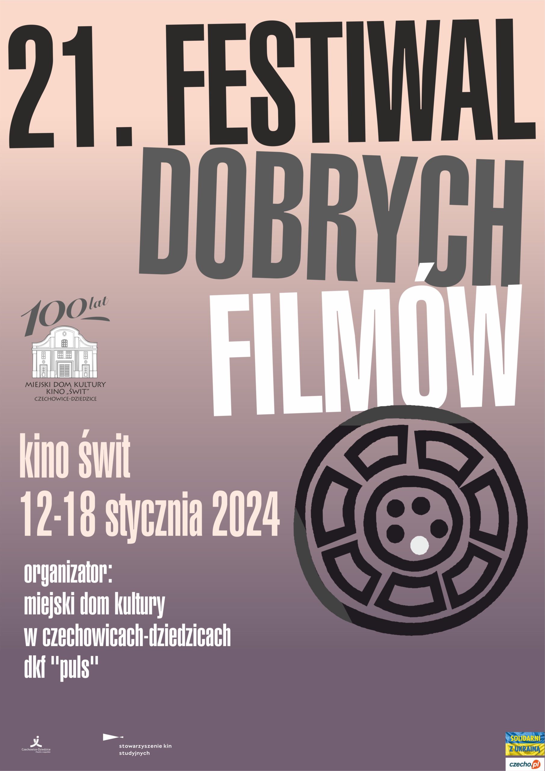 Plakat wydarzenia „21. FESTIWAL DOBRYCH FILMÓW”.