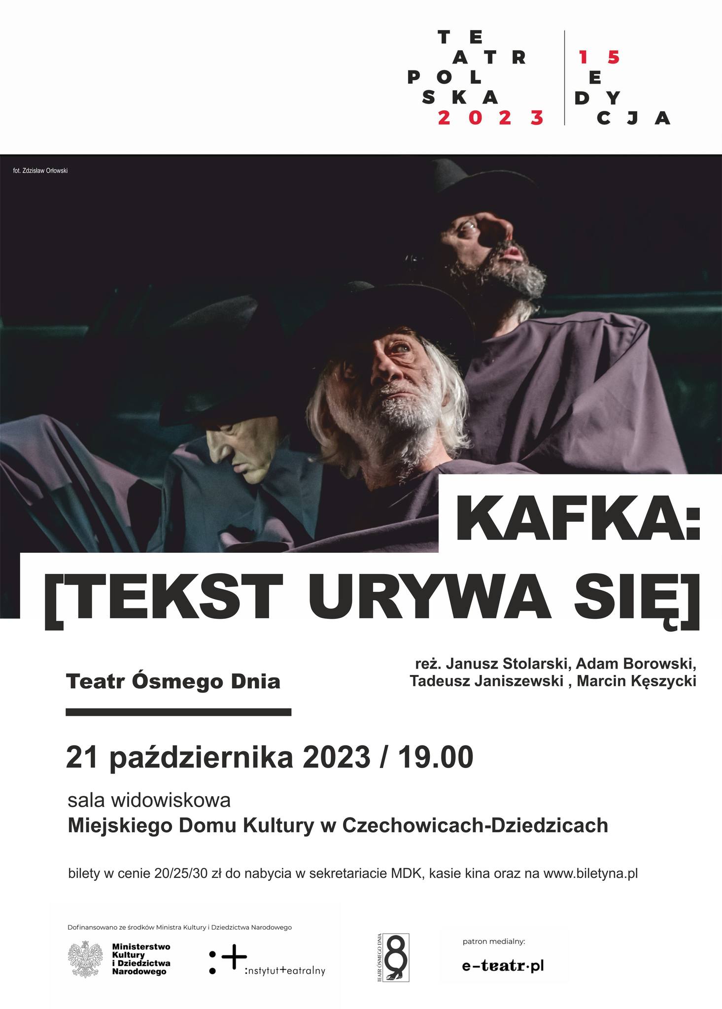 Plakat wydarzenia „Kafka: [tekst urywa się]”.