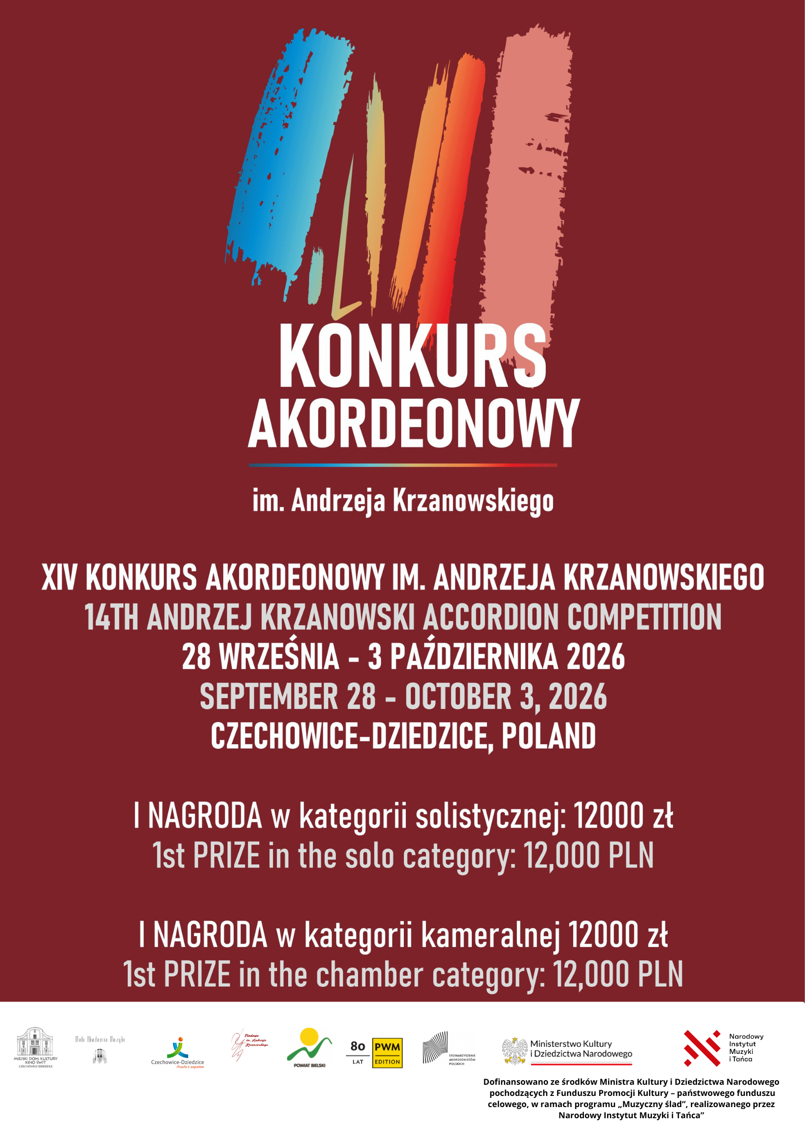 Plakat wydarzenia „XXVIII Jesienny Festiwal Muzyczny „Alkagran” 2026”.
