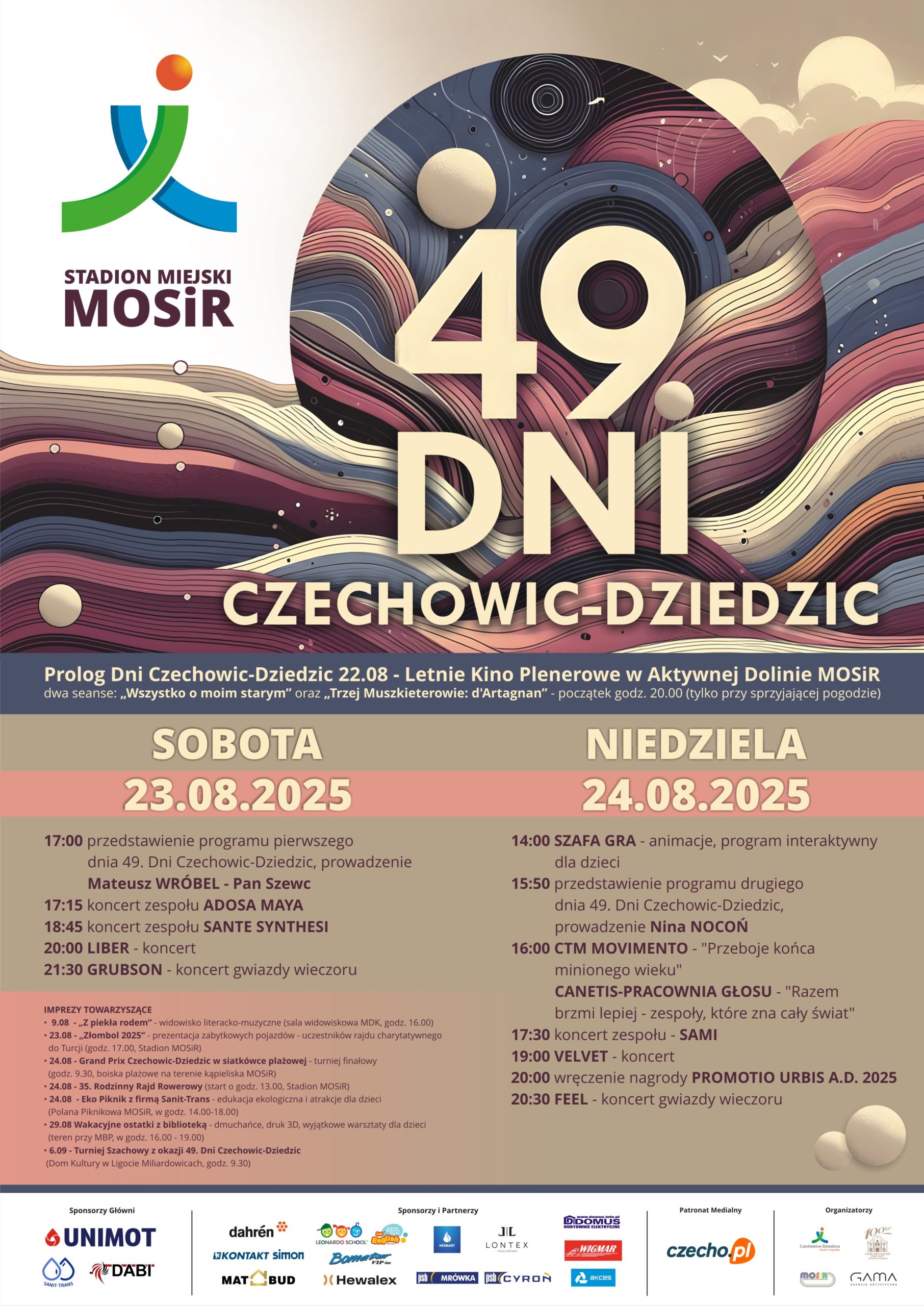 Plakat wydarzenia „49. Dni Czechowic-Dziedzic”.