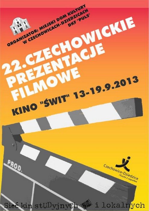 Plakat wydarzenia „22. Czechowickie Prezentacje Filmowe”.