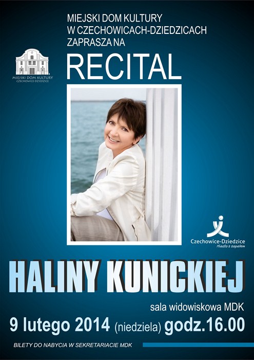 Plakat wydarzenia „Recital”.
