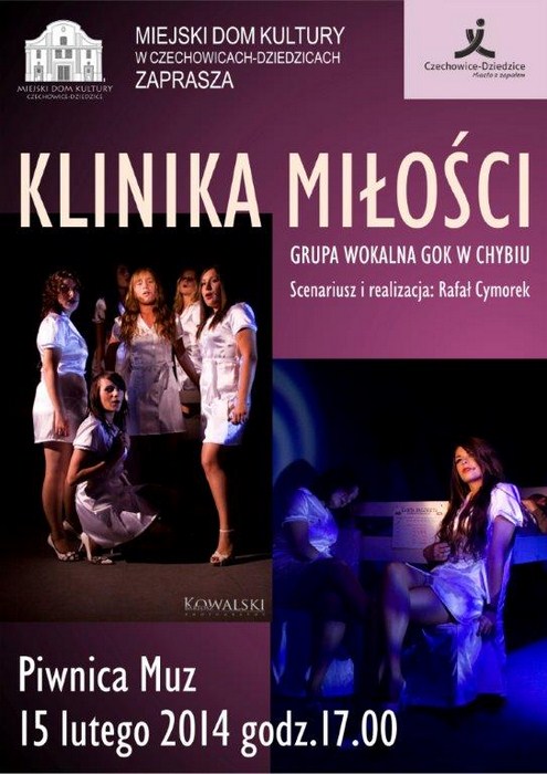 Plakat wydarzenia „Klinika”.