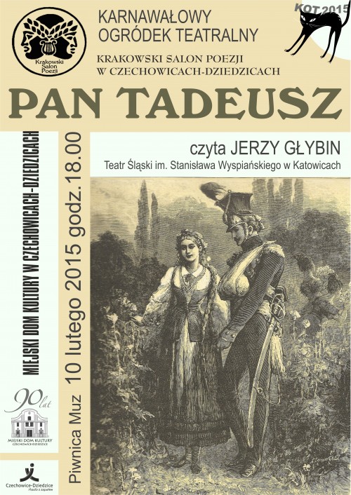 Plakat wydarzenia „Krakowski Salon Poezji”.