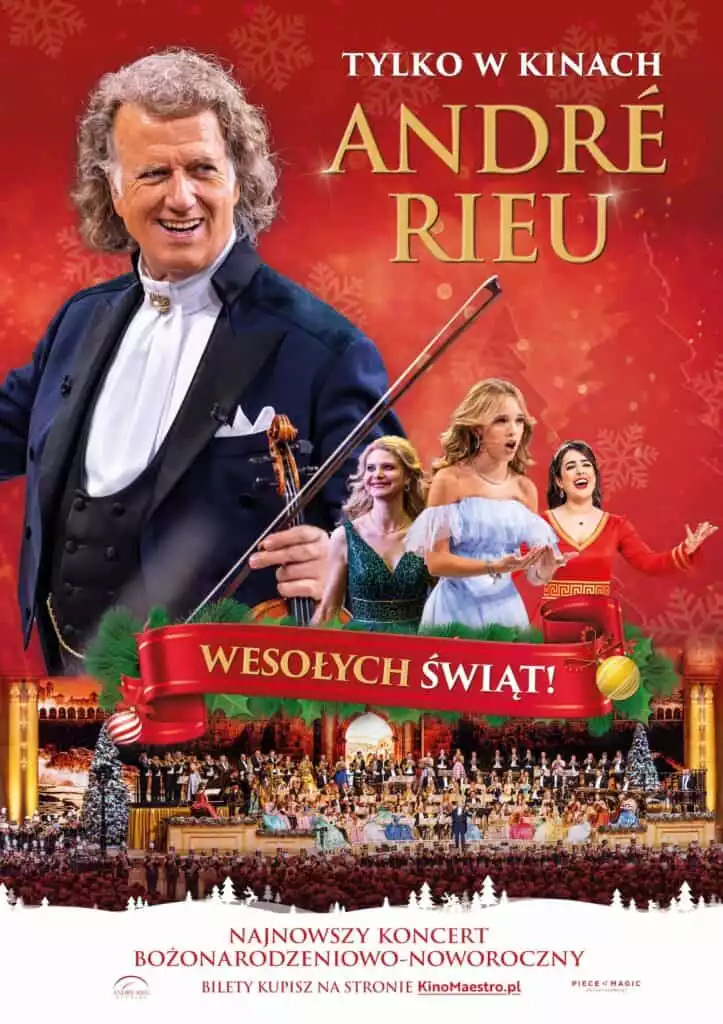 Plakat wydarzenia „Andre Rieu "Wesołych Świąt"”.