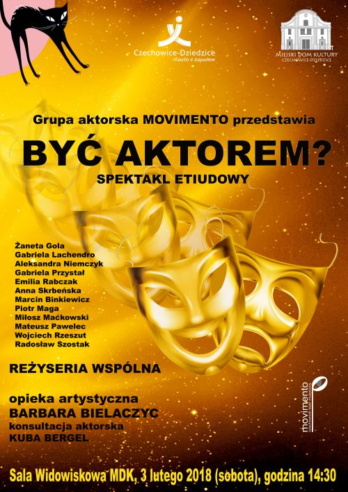 Plakat wydarzenia „Spektakl etiudowy”.