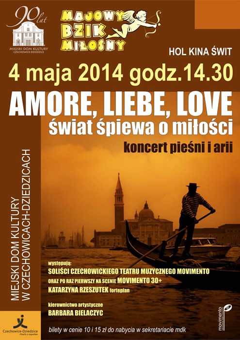 Plakat wydarzenia „Koncert pieśni i arii”.