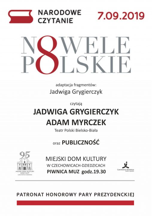 Plakat wydarzenia „Narodowe Czytanie”.