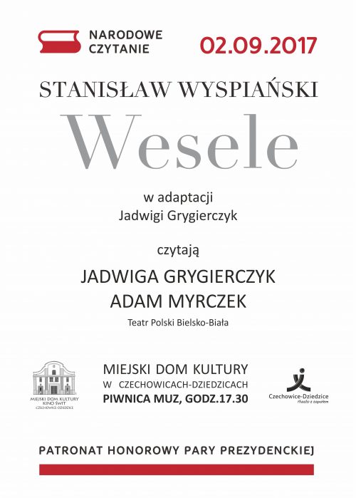 Plakat wydarzenia „Narodowe Czytanie”.