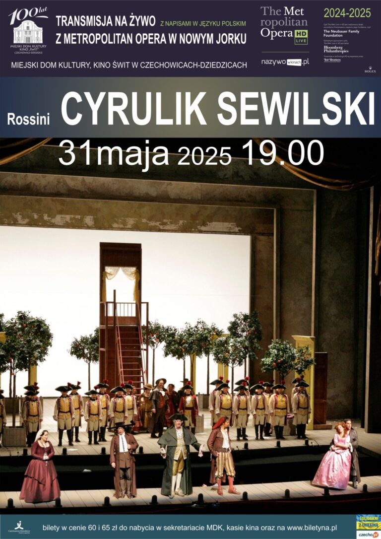 Plakat wydarzenia „METROPOLITAN OPERA: CYRULIK SEWILSKI”.