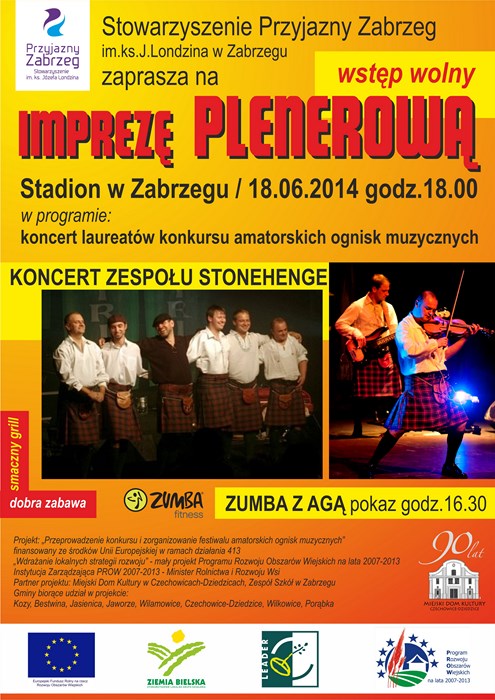 Plakat wydarzenia „Impreza plenerowa”.
