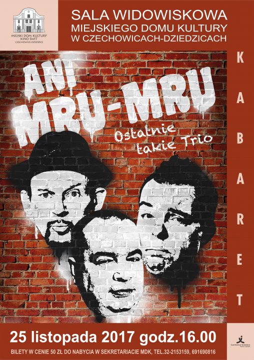 Plakat wydarzenia „Ani Mru-Mru”.