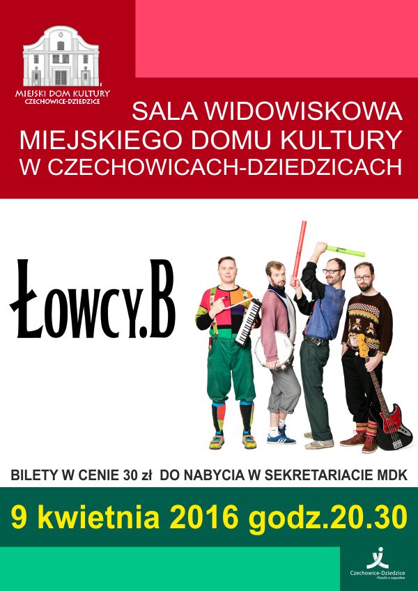 Plakat wydarzenia „Kabaret Łowcy.B”.