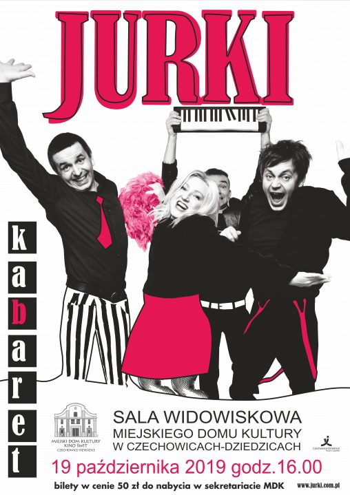 Plakat wydarzenia „Kabaret Jurki”.