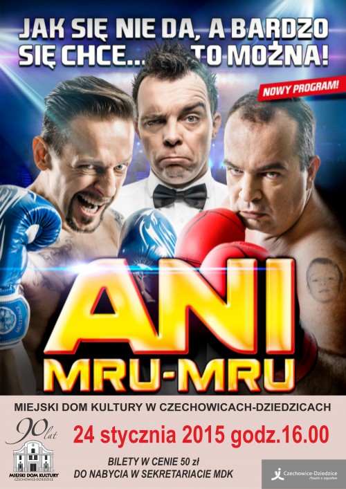 Plakat wydarzenia „Ani Mru-Mru”.