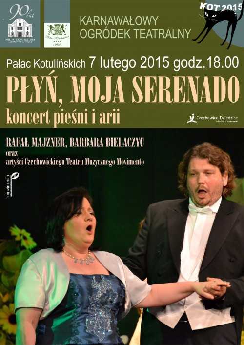Plakat wydarzenia „Koncert pieśni i arii”.