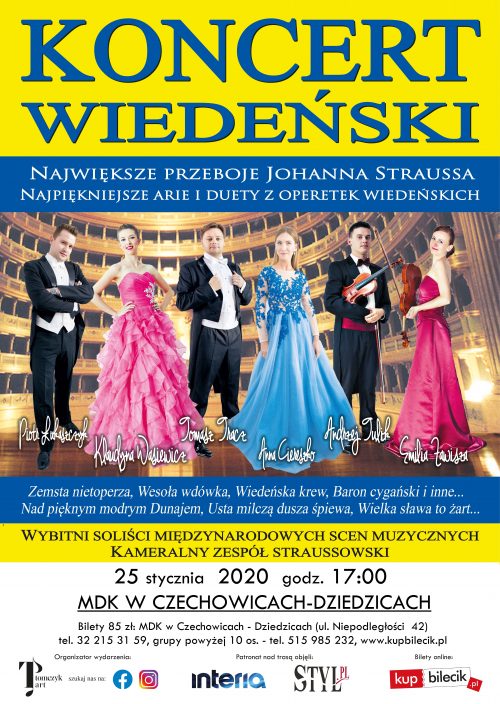 Plakat wydarzenia „Koncert wiedeński”.