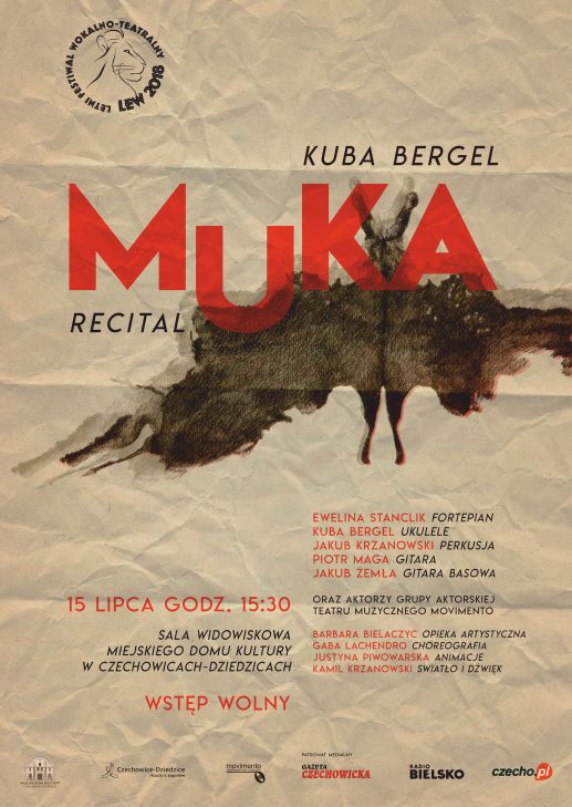 Plakat wydarzenia „MUKA - Kuba Bergel”.