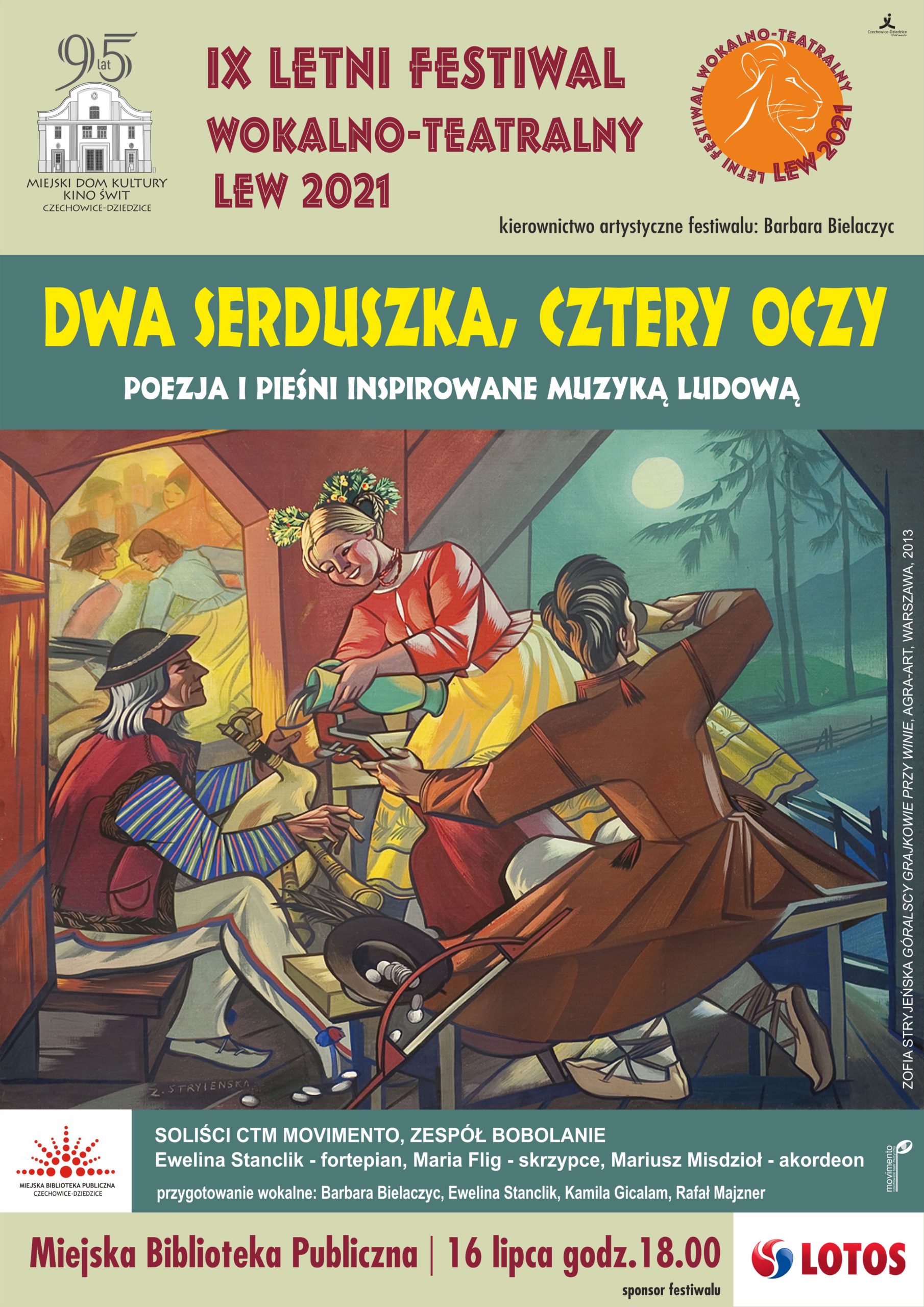 Plakat wydarzenia „Dwa serduszka, cztery oczy”.