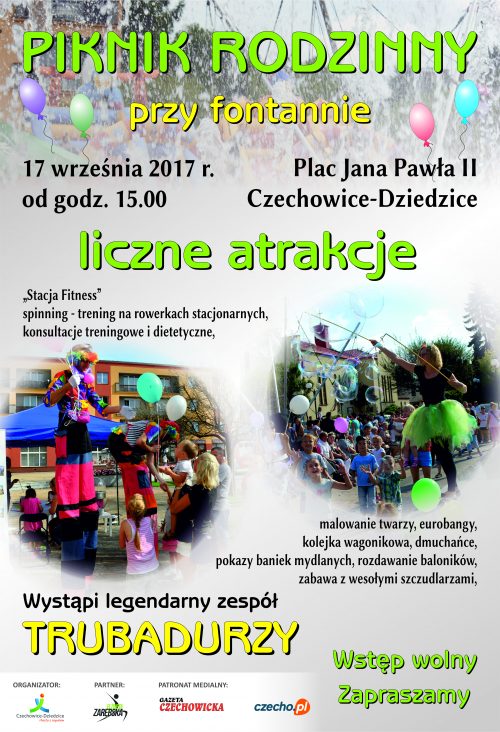 Plakat wydarzenia „Piknik Rodzinny”.