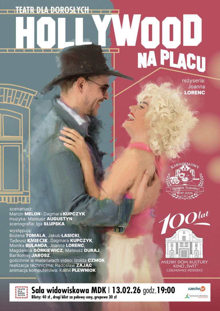 Plakat wydarzenia „Hollywood na placu”.