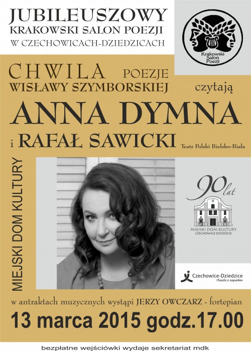 Plakat wydarzenia „Krakowski Salon Poezji”.