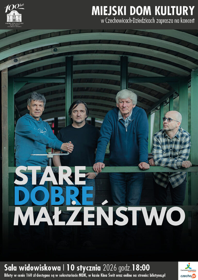 Plakat wydarzenia „Stare Dobre Małżeństwo”.