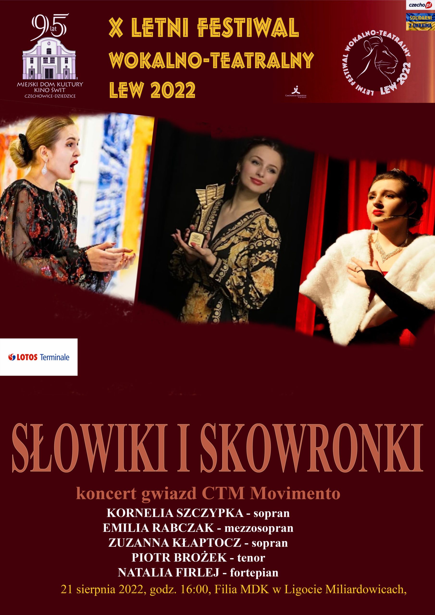 Plakat wydarzenia „Słowiki i Skowronki”.