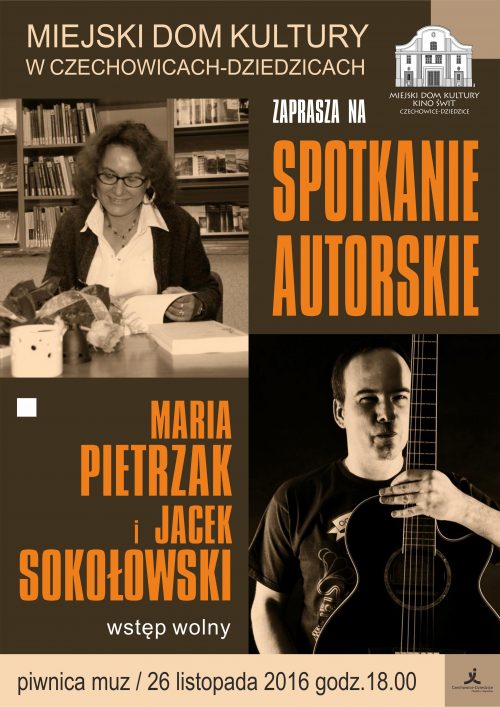 Plakat wydarzenia „Spotkanie poetycko-muzyczne”.