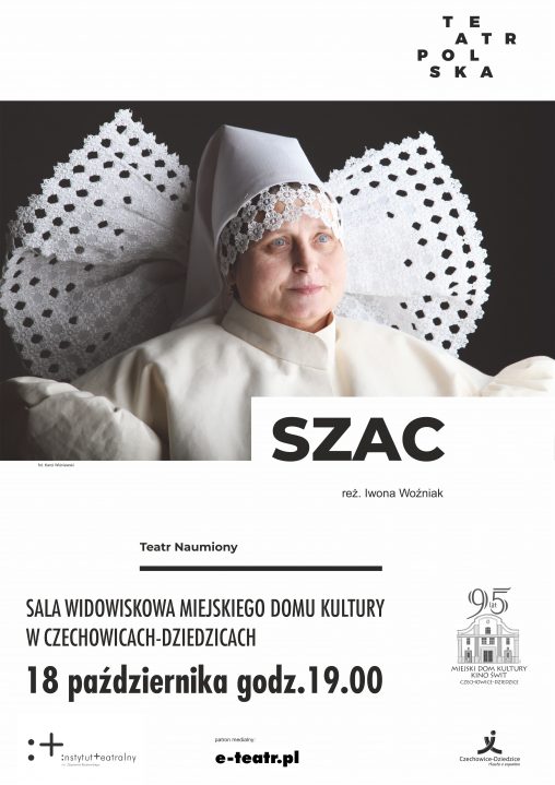 Plakat wydarzenia „Szac”.