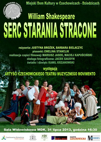 Plakat wydarzenia „Serc starania stracone”.