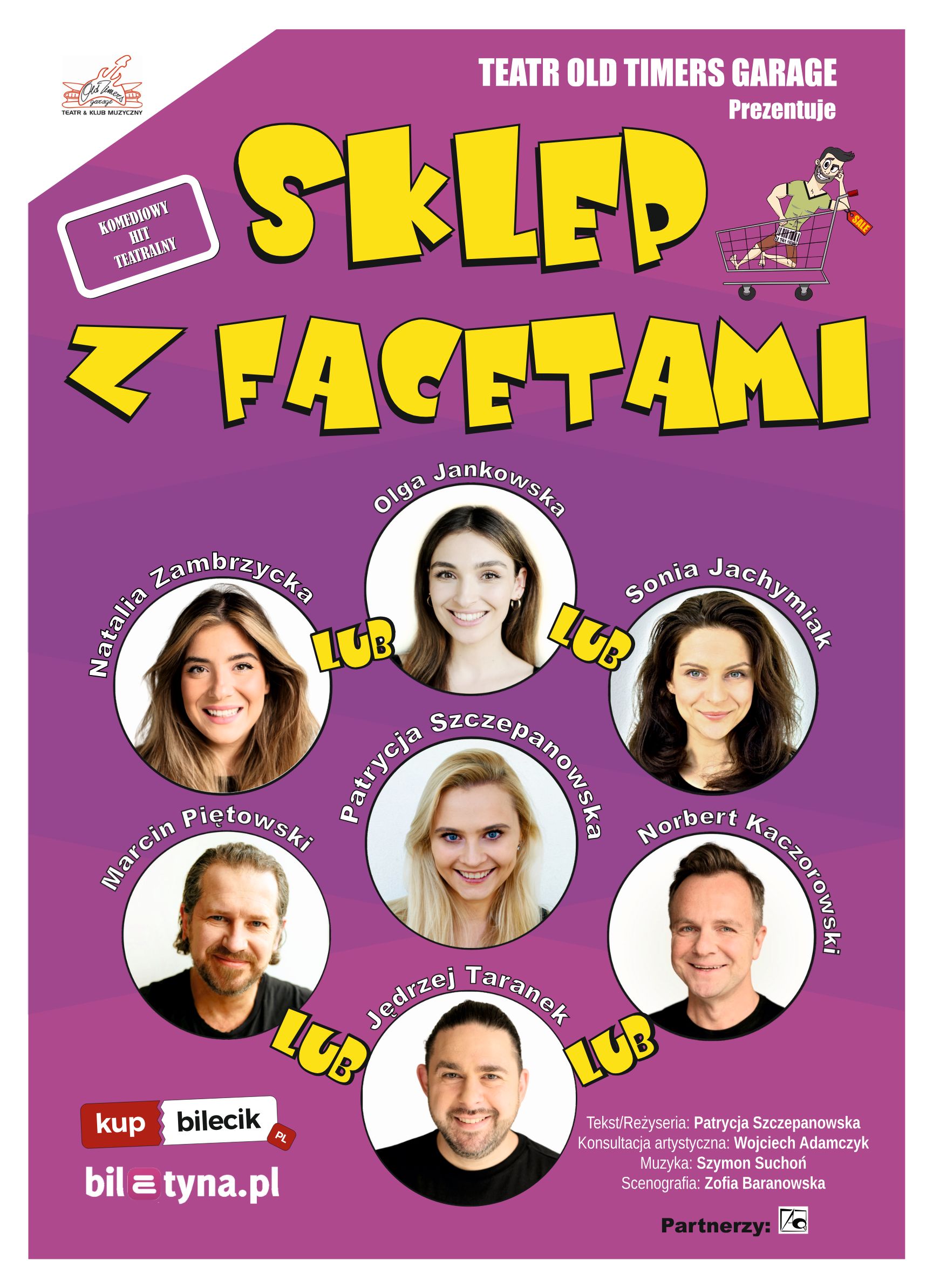Plakat wydarzenia „Spektakl: „SKLEP Z FACETAMI””.