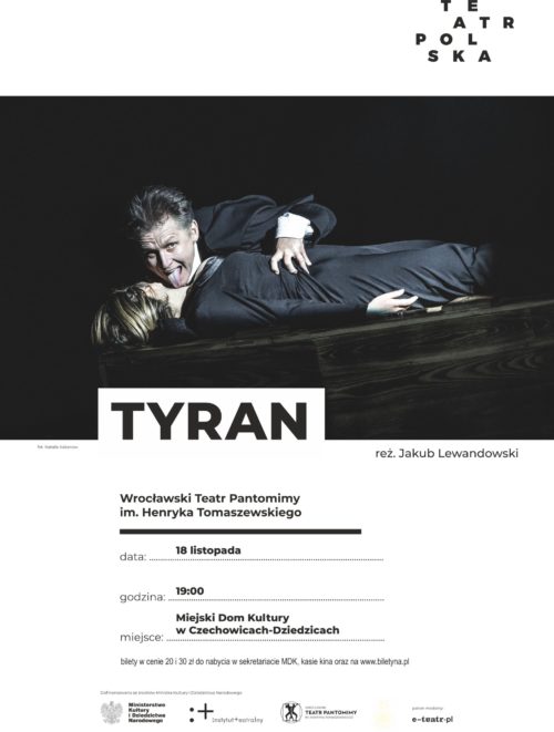 Plakat wydarzenia „Tyran”.