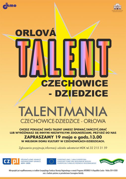 Plakat wydarzenia „Talentmania”.