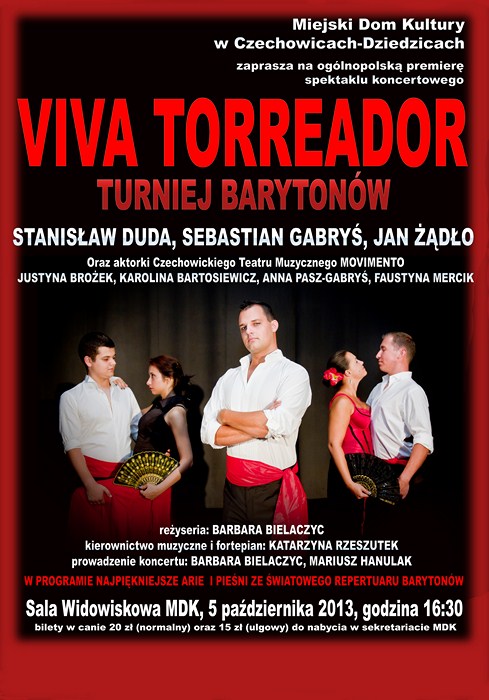 Plakat wydarzenia „Viva Torreador”.