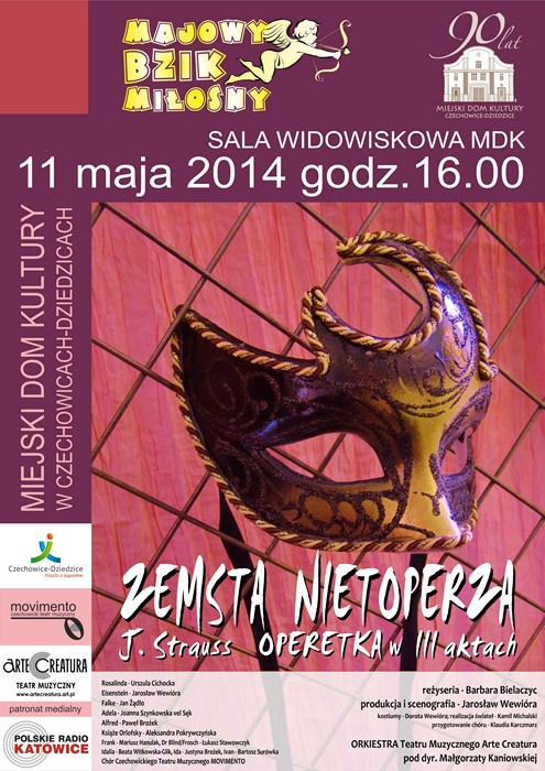 Plakat wydarzenia „Zemsta nietoperza”.