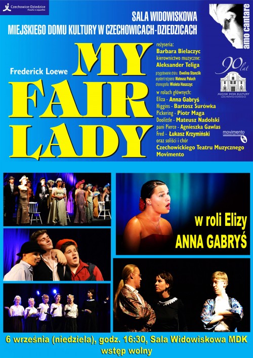 Plakat wydarzenia „My fair lady”.